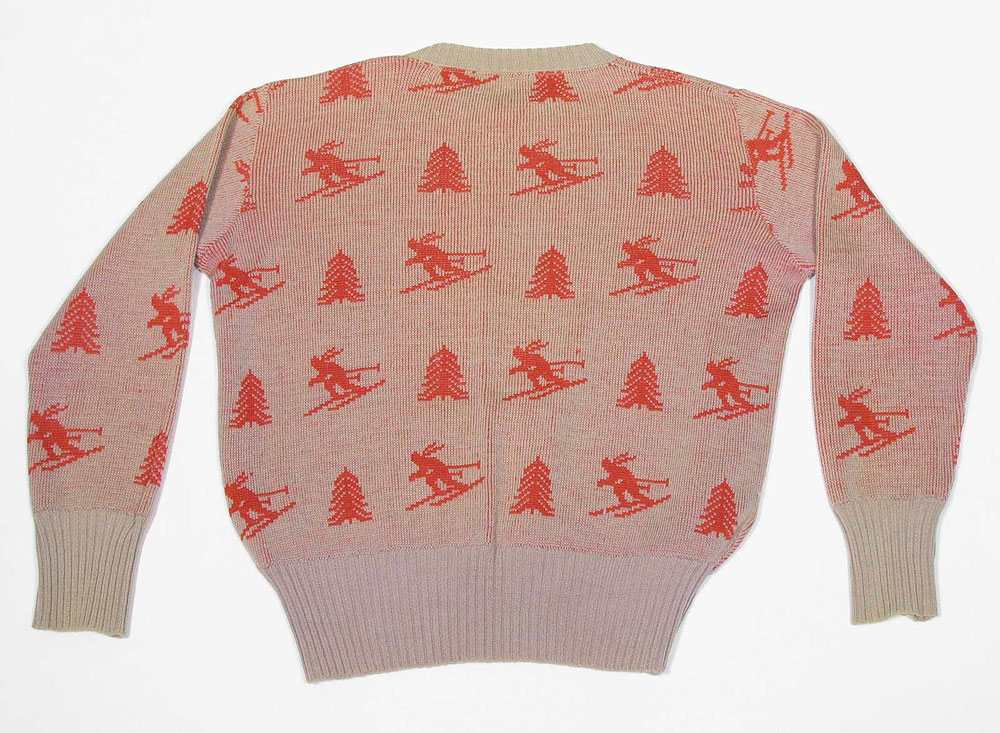 1930年代メンズスキー柄セーター