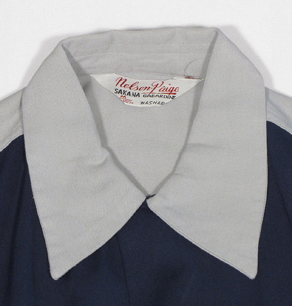 1950'sレーヨンギャバジンシャツ、ビンテージロカビリー