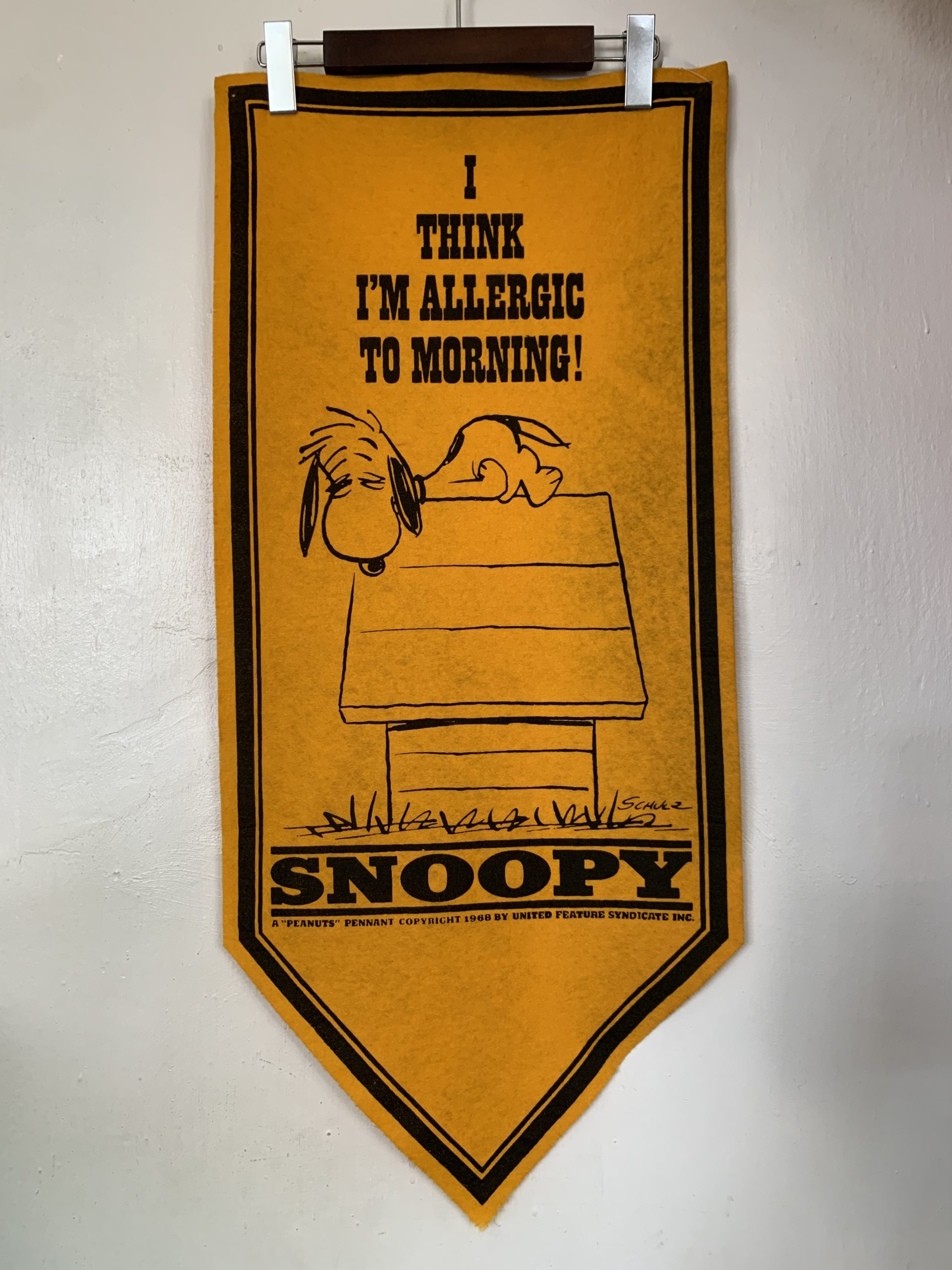 スヌーピー バナー ペナント Peanuts Snoopy ビンテージ1960's 60年代 