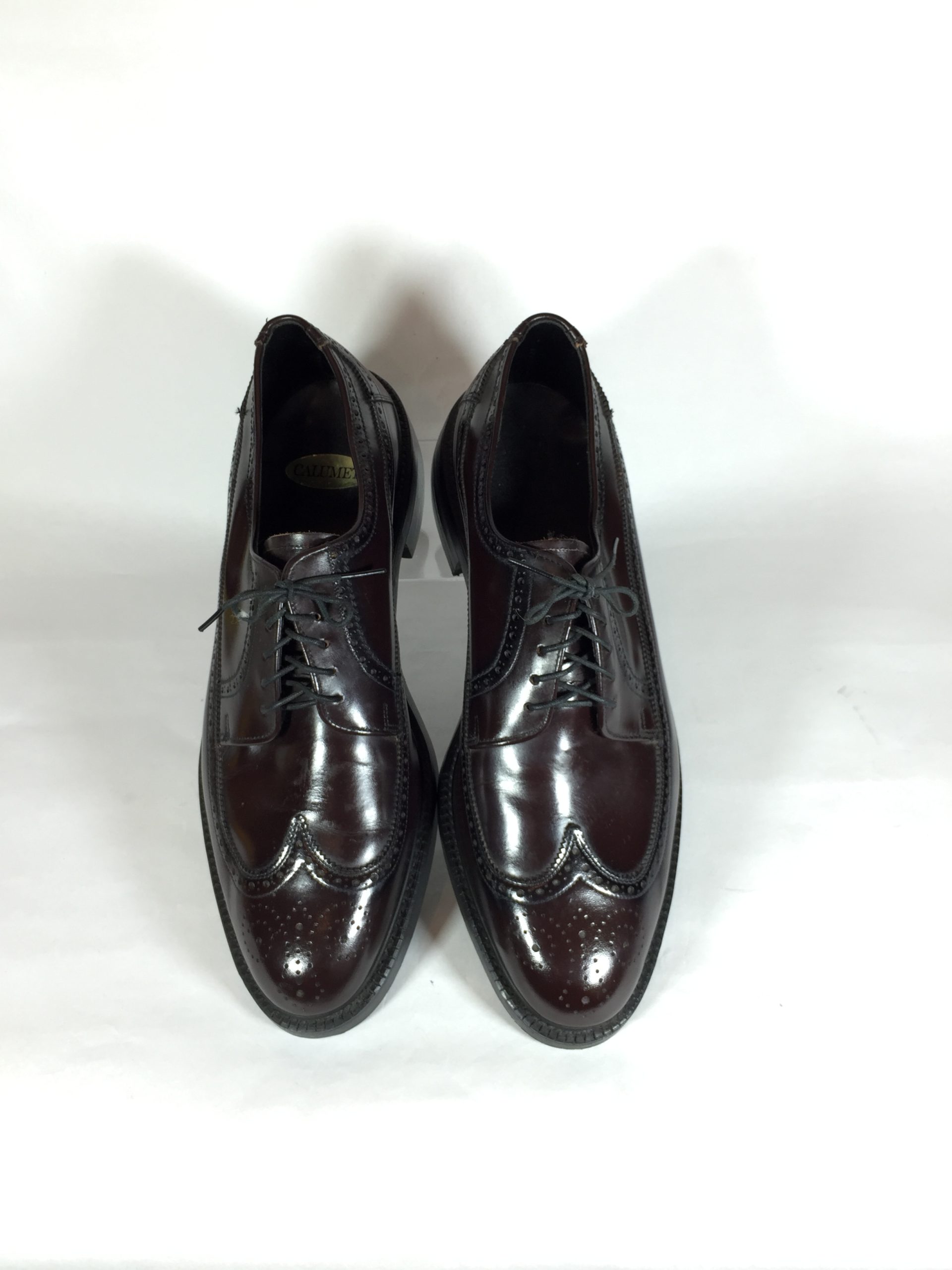 メンズウィングチップシューズ ヴィンテージ レザー本革 紳士靴 1960’s ブラウン 28.5㎝