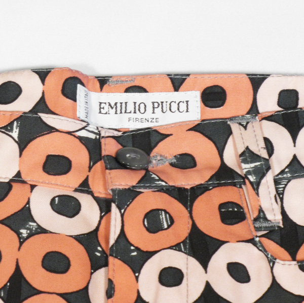 Emilio Pucci メンズ コットン パンツ エミリオプッチ ピンク 黒 pink black 2004年