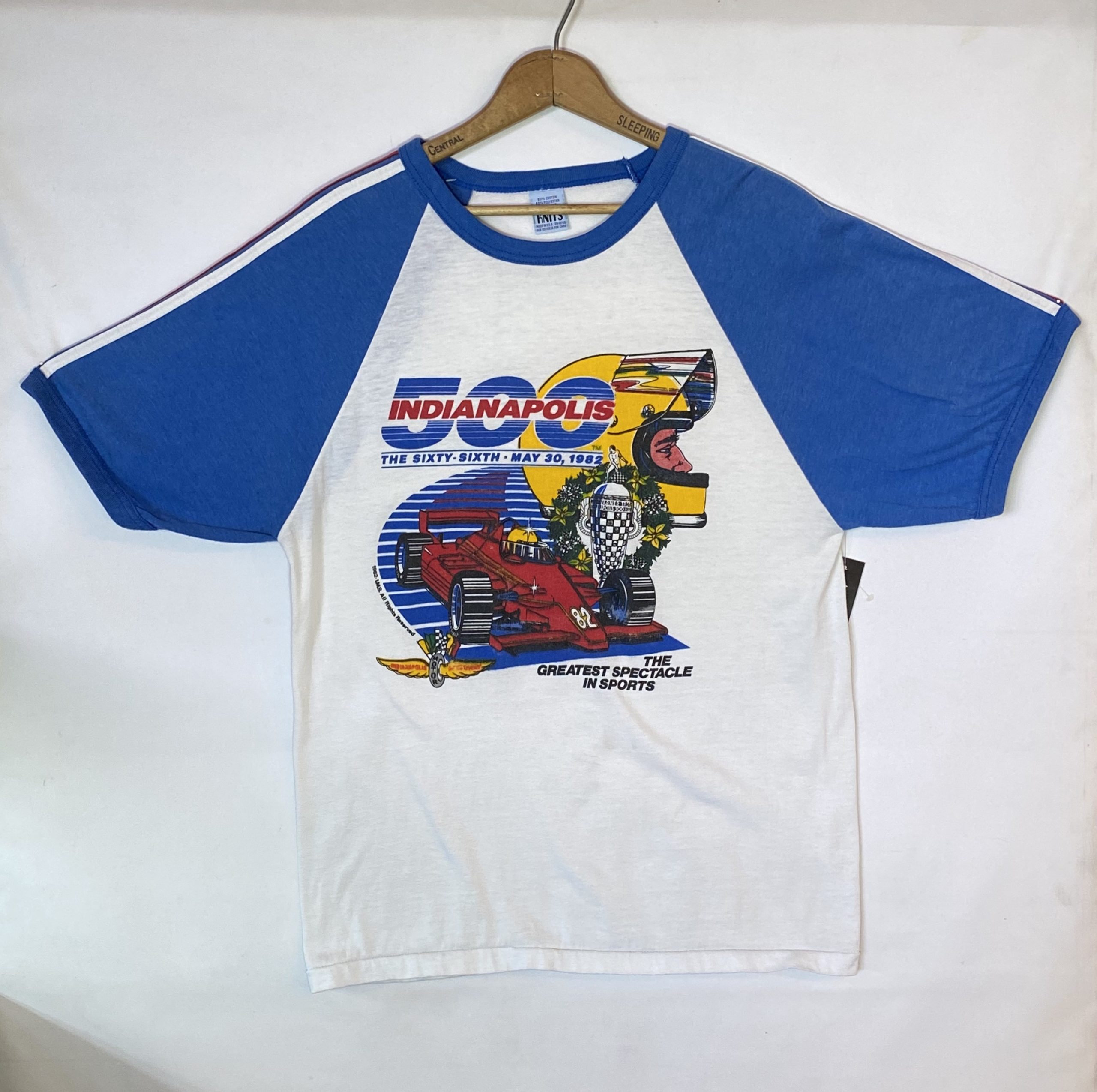 ビンテージ リンガーTシャツ INDIANAPOLIS 500 1980’s リブ 2トーン