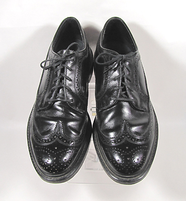 ビンテージ 紳士靴 革靴 フローシャイム 70-80's 1970-80年代 ウィングチップ メンズ レザー シューズ 黒