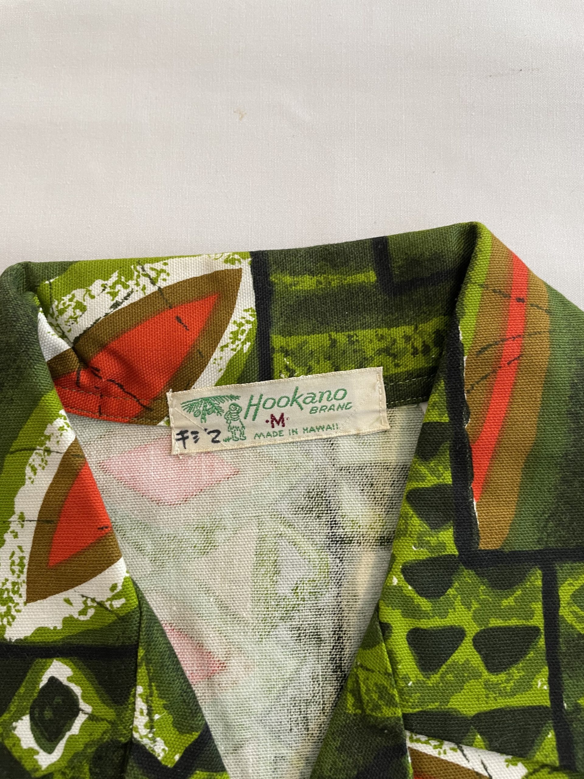 ビンテージ アロハシャツ 60’s 1960年代 コットン グリーン 花柄