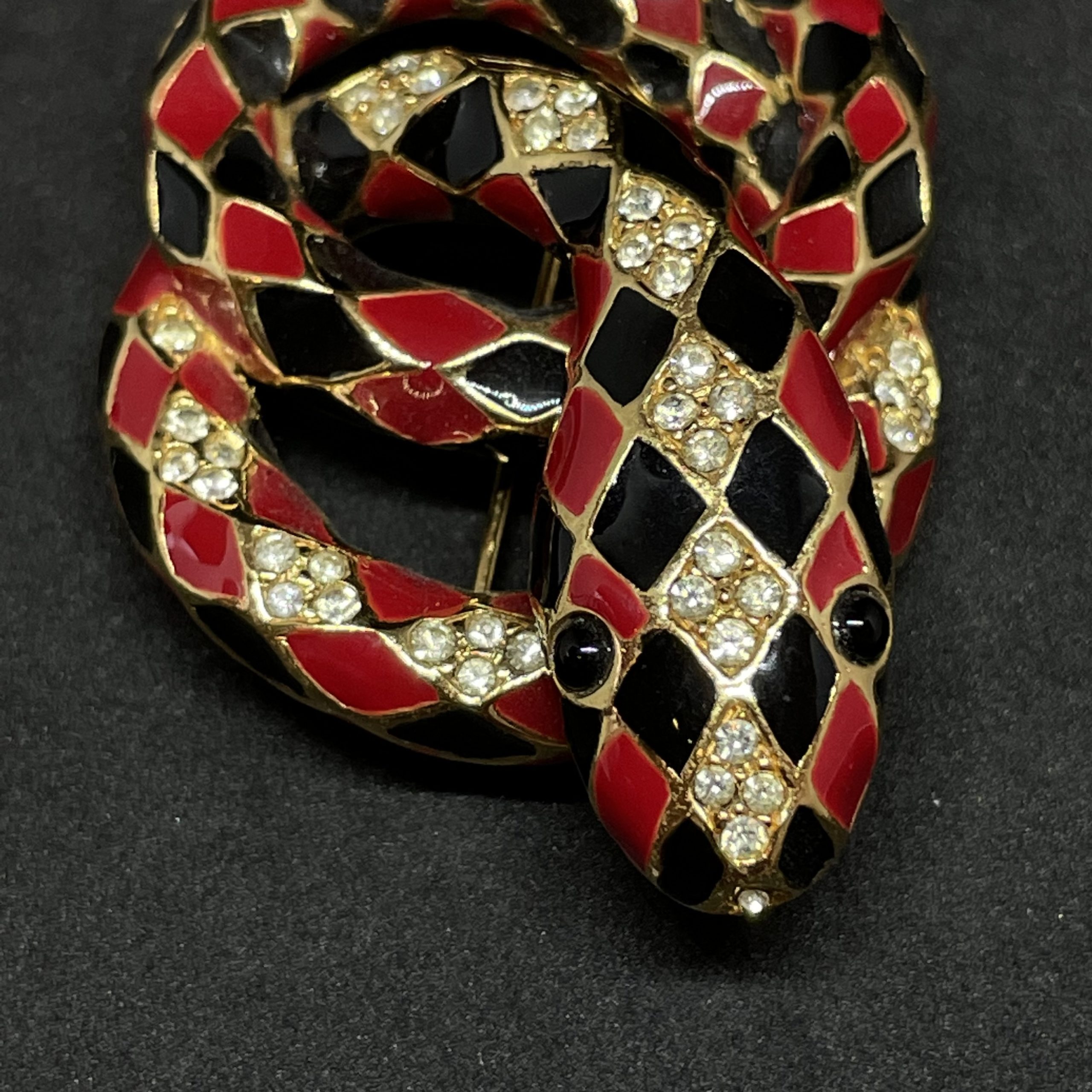 イギリス アンティーク ノットブローチ スネイク 蛇 ヘビ