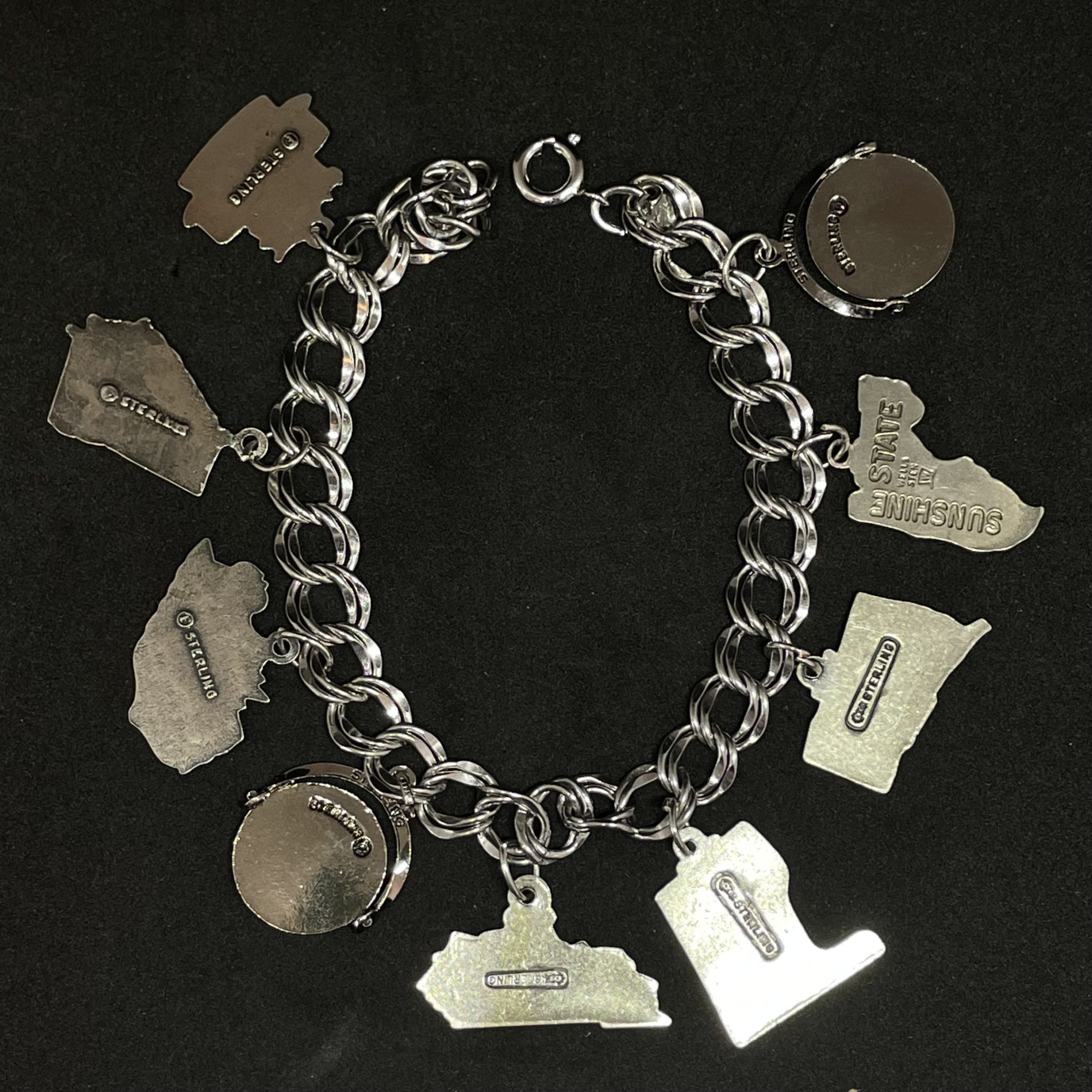 60’s 1960年代 チェーンブレスレット スターリングシルバー アメリカ 観光地 925 bracelet
