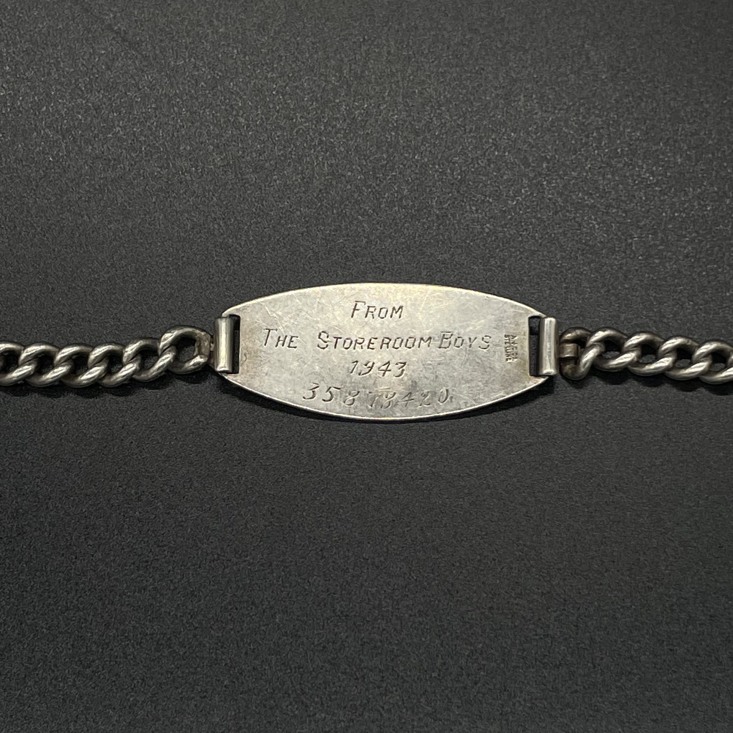 1943年 ヴィンテージ IDブレスレット シルバー 1943 Vintage ID Bracelet Silver