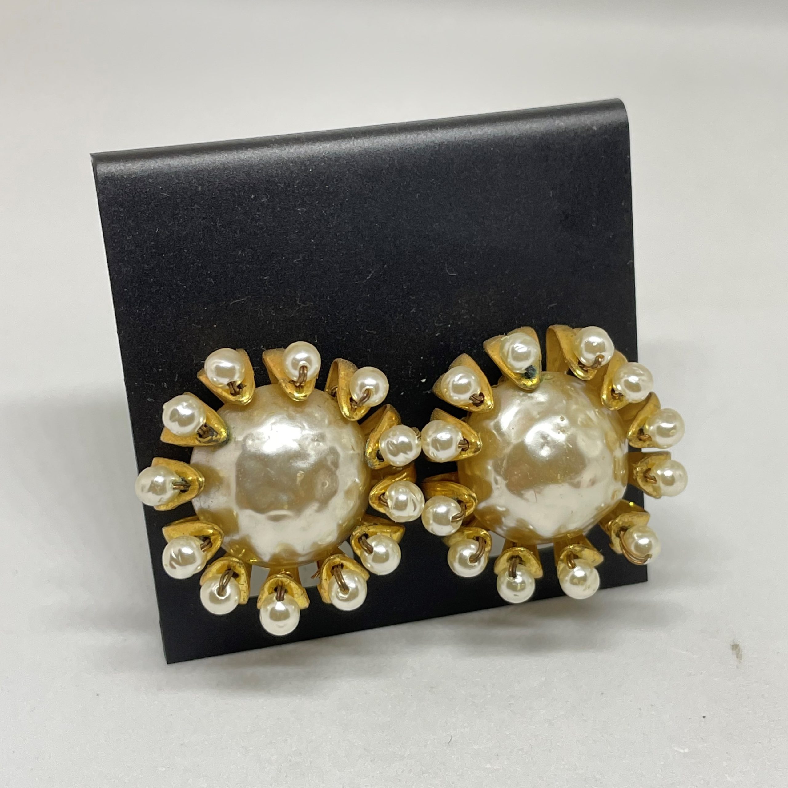 1960年代 ヴィンテージ ミリアムハスケル パール イヤリング 1960’s Vintage MiriamHaskell pearl Earring