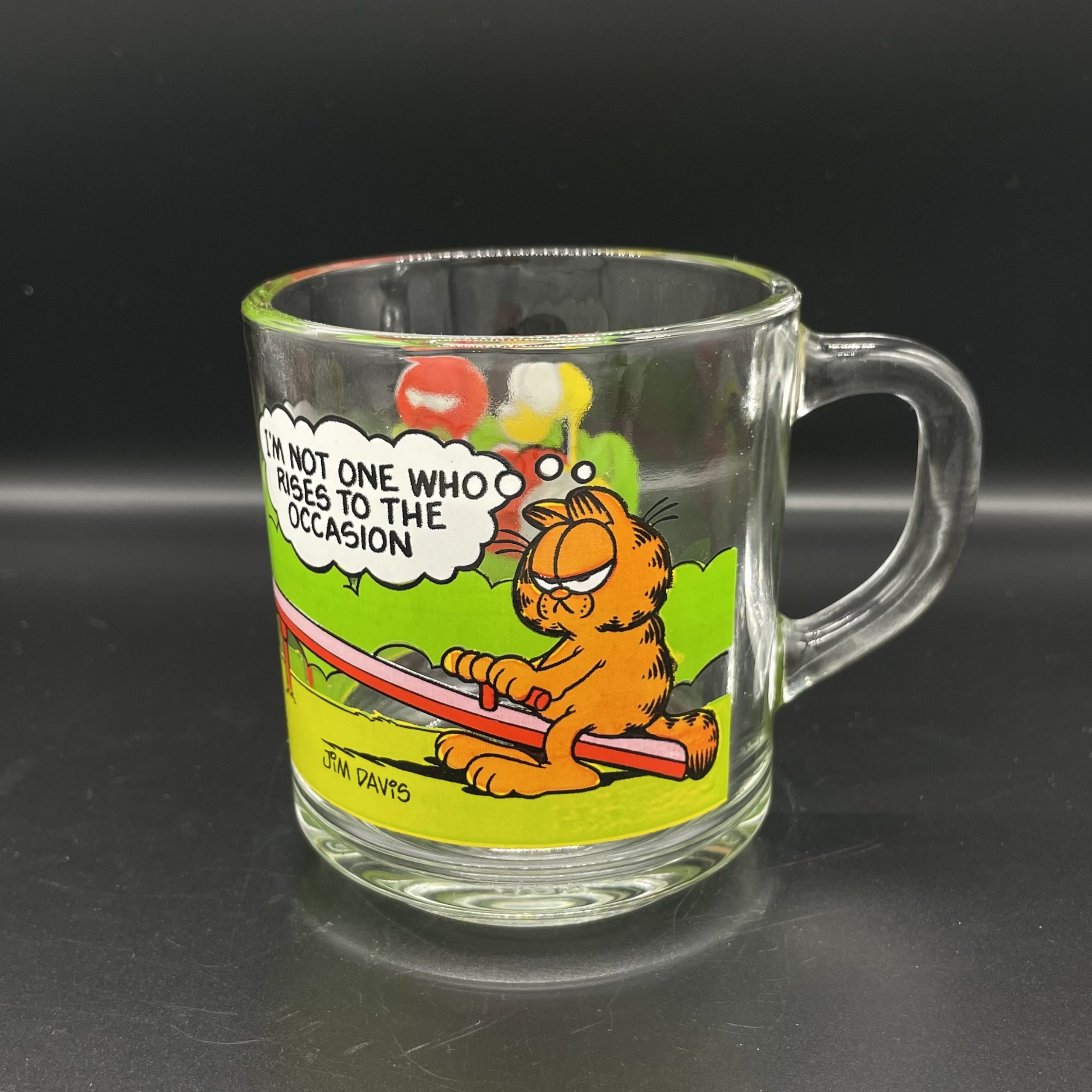 1978年 70’s ガーフィールド マクドナルド ノベルティーマグ シーソー GARFIELD McDonald’s Glass Mug