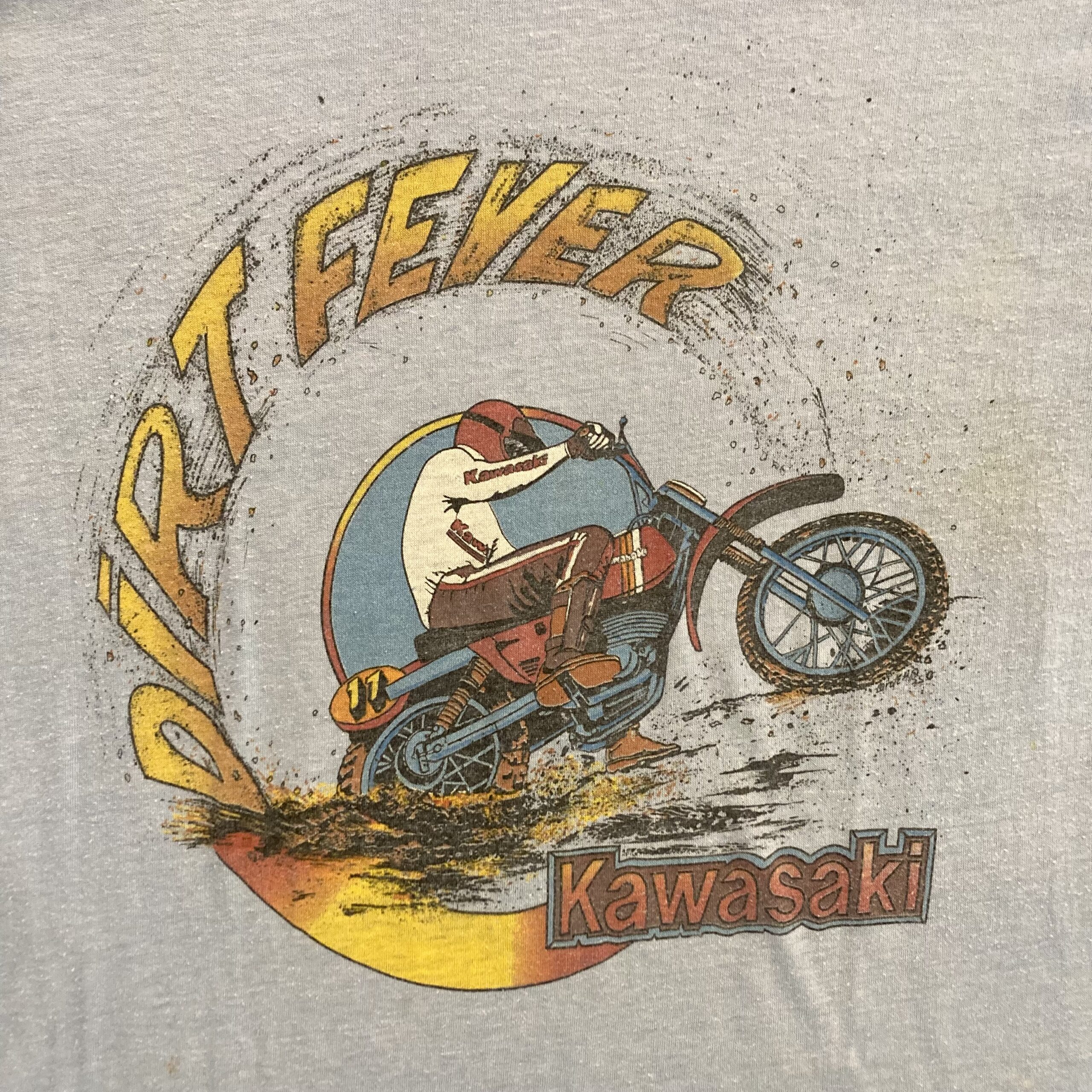 80s 未使用 ビンテージ KAWASAKI バイク Tシャツ レーシング