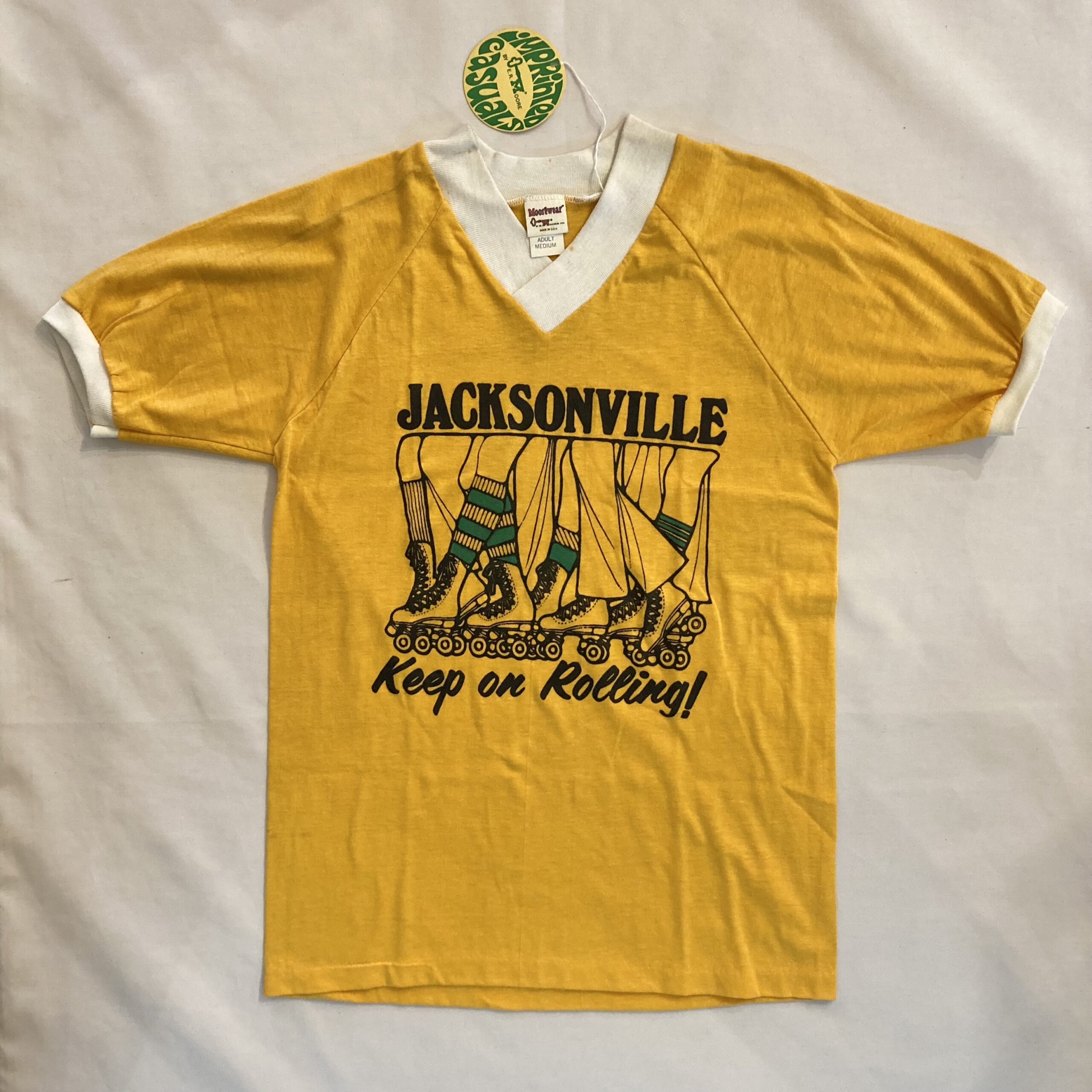 70-80s 「JACKSONVILLE」リンガーTシャツ デッドストック